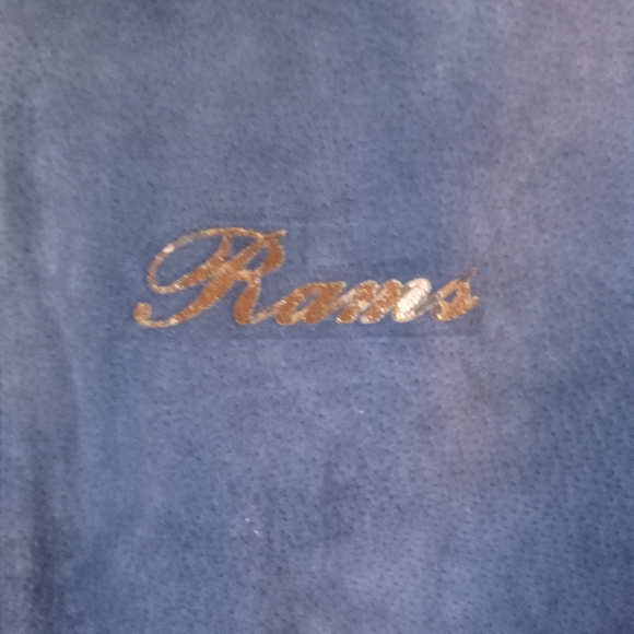 RAMS Leather-Suede Jacket NFL for Her Size Medium Vintage/Retro Varsity/Bomber - Picture 8 of 13